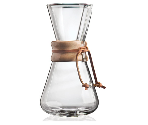 Chemex 3 Tazze per Caffè Americano in Vetro Lavabile con Impugnatura Anti-Ustione